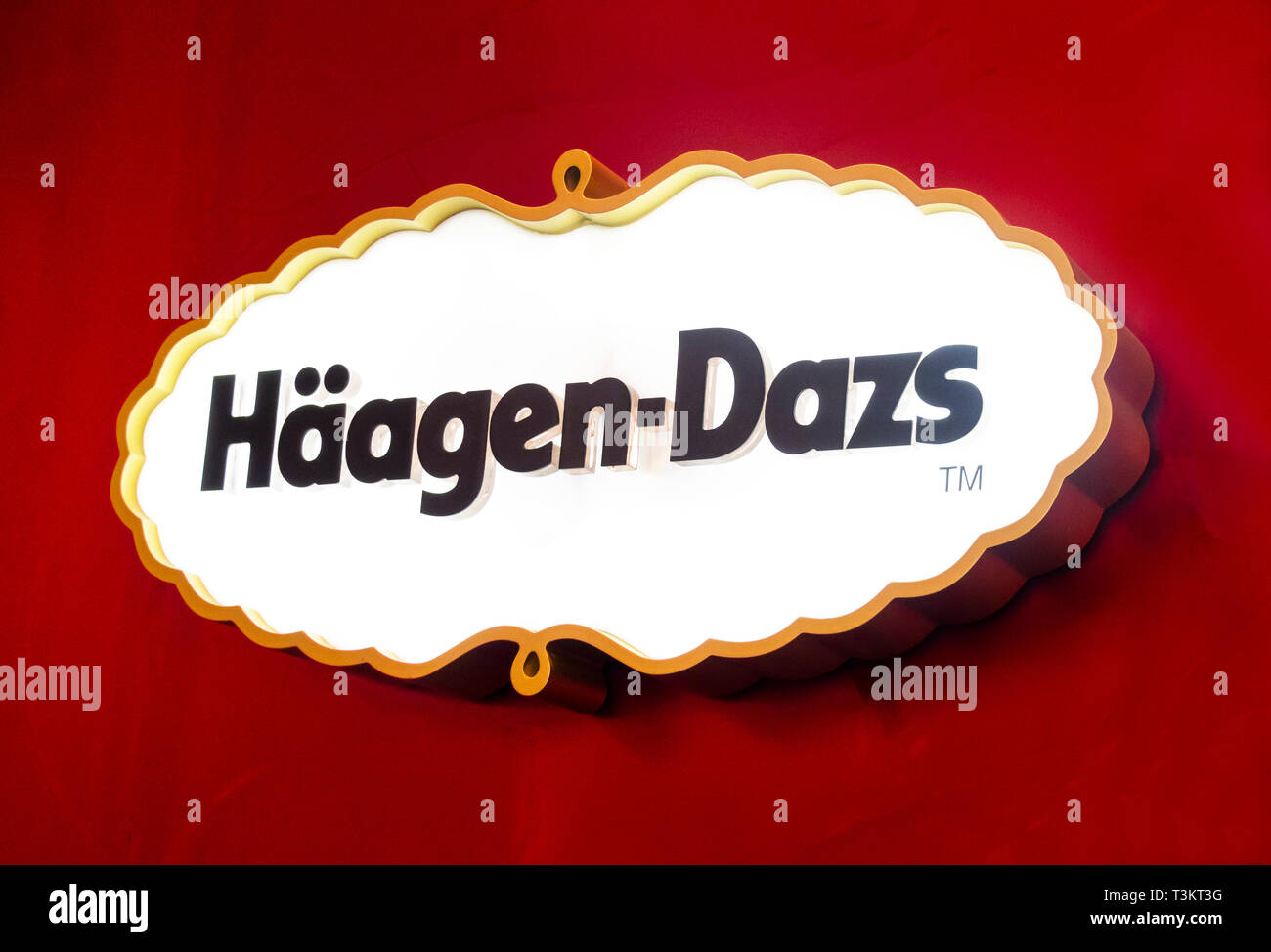 Haagen-Dazs signer à Séville Banque D'Images