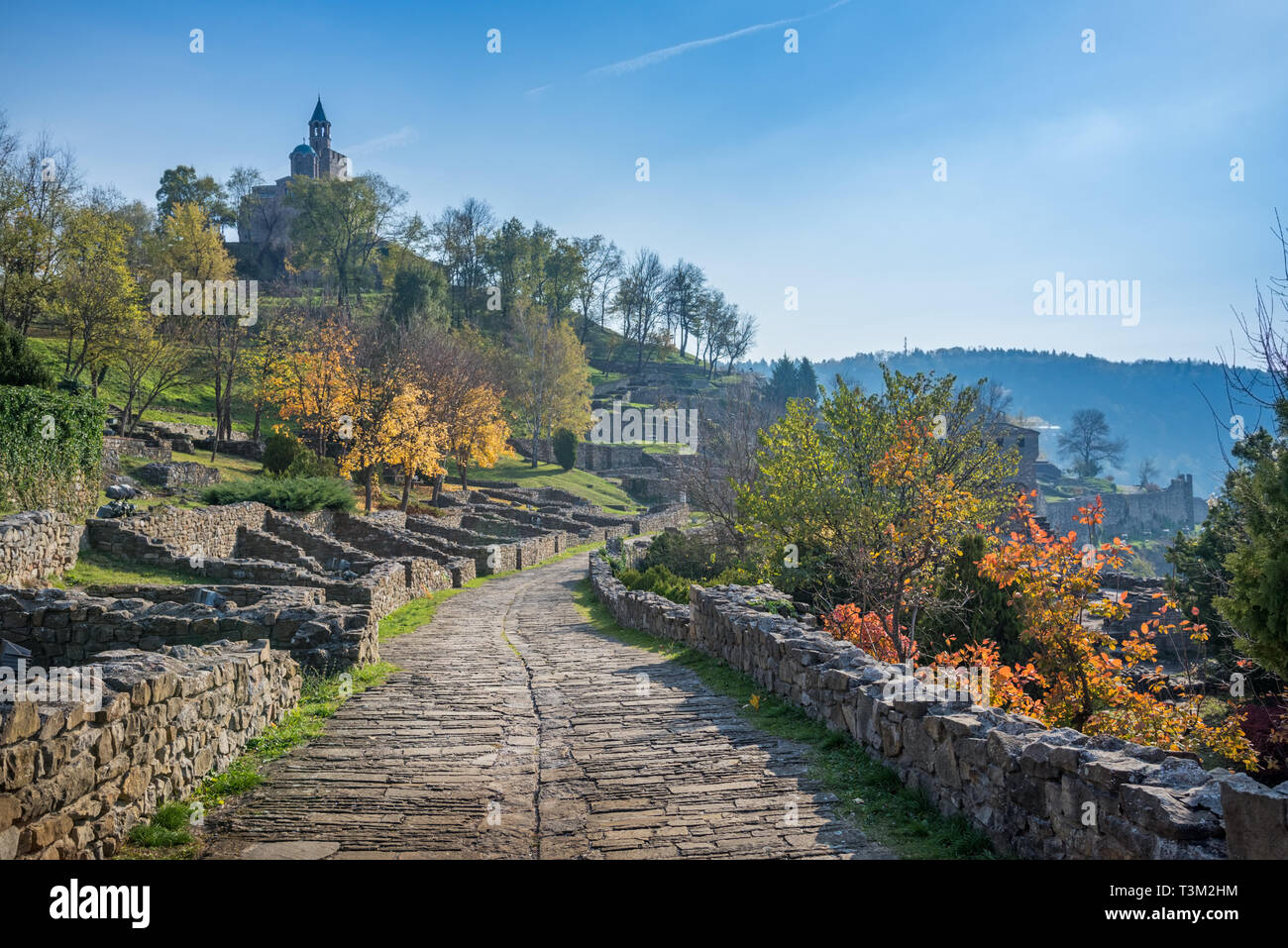 La forteresse de tsarevets historique à Veliko Tarnovo, Bulgarie Banque D'Images