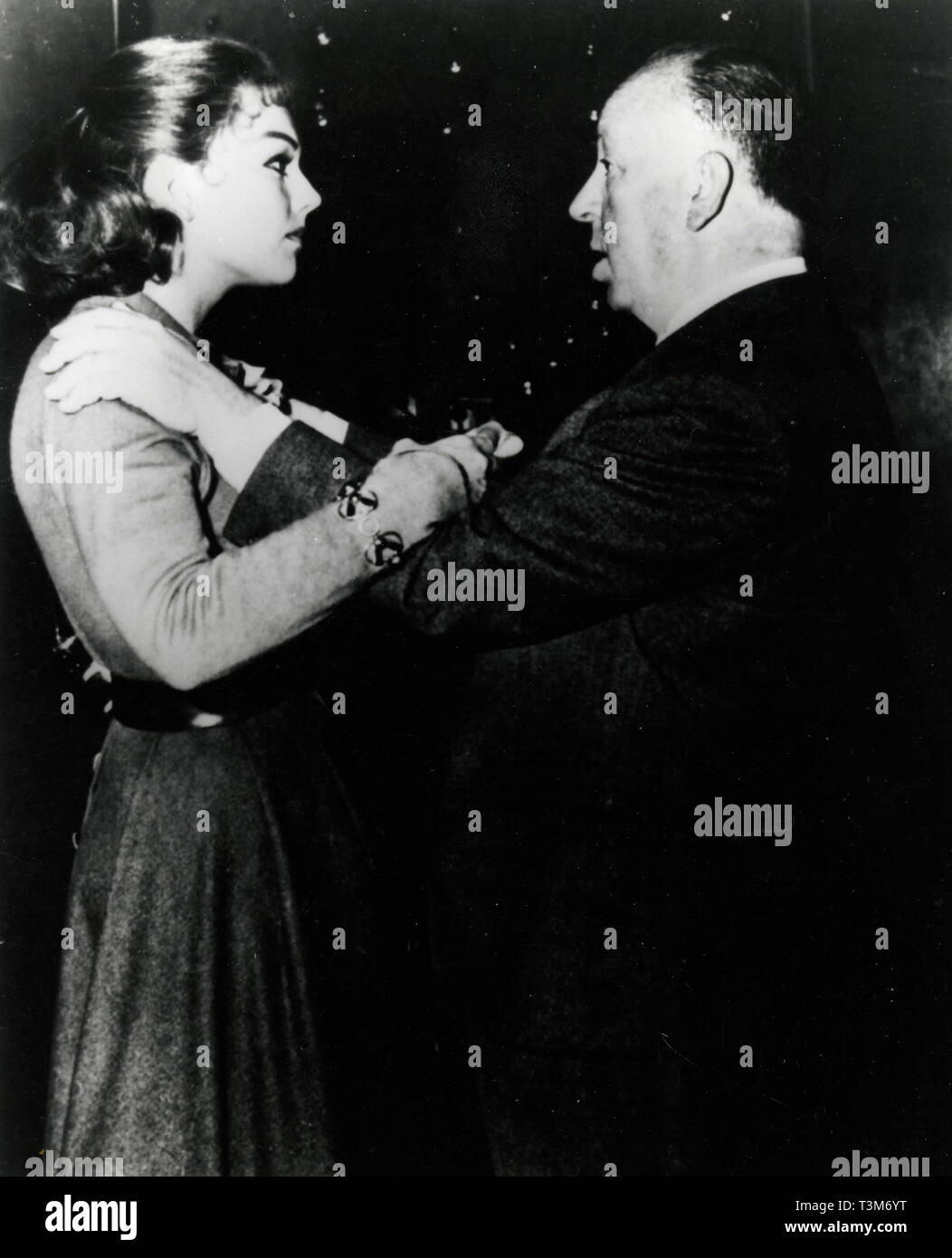 Kim Novack et Alfred Hitchcock sur le tournage du film Vertigo, 1958 Banque D'Images