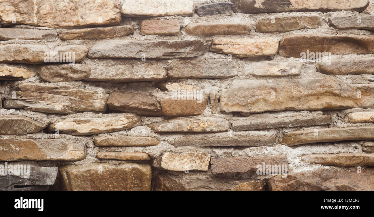 Mur de pierre brillante pour chambre sous-sol Banque D'Images