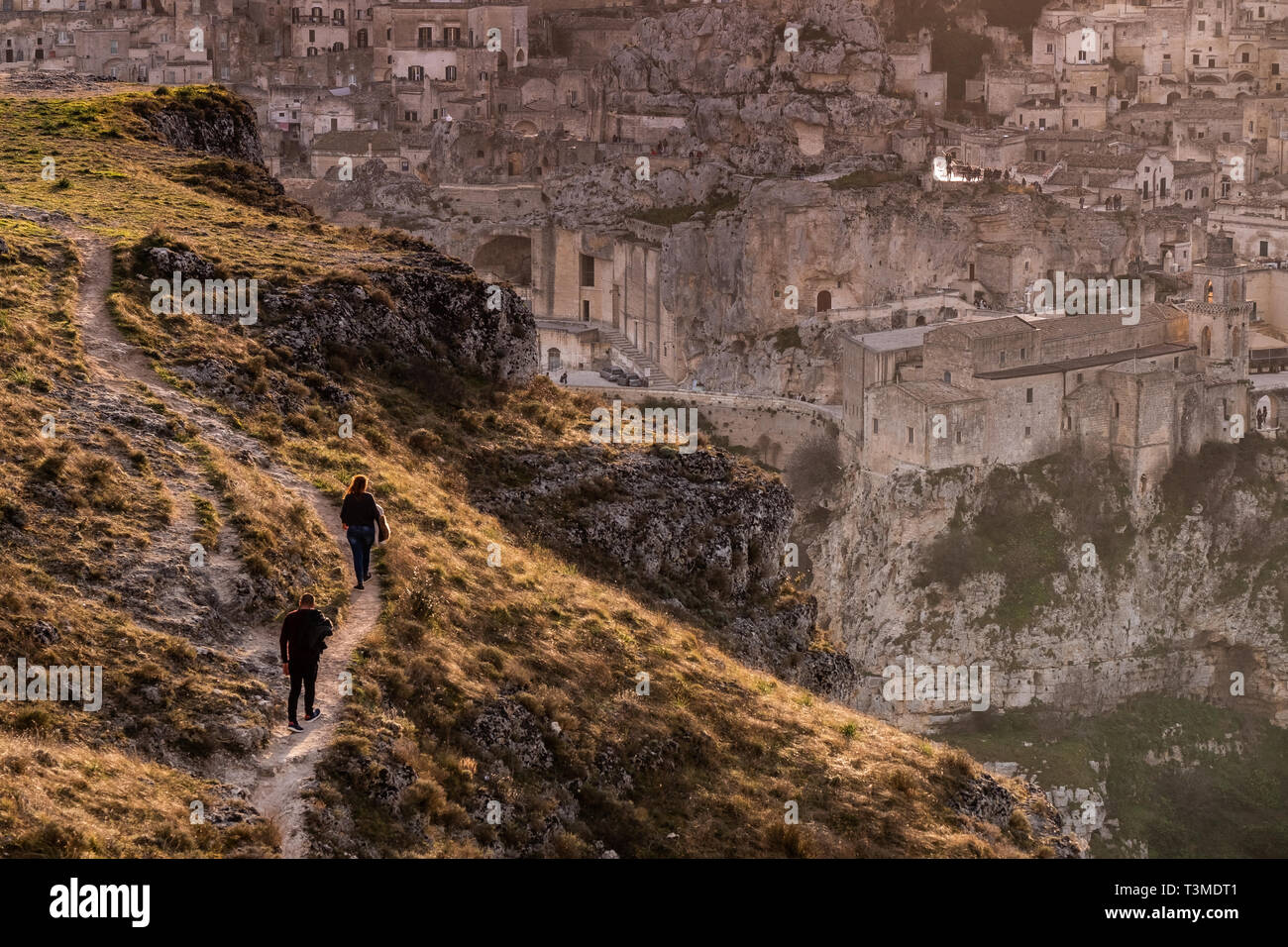La ville de Matera, dans la province de la Basilicate, Italie, 2019 Capitale Européenne de la Culture. (Site du patrimoine mondial de l'UNESCO) Banque D'Images