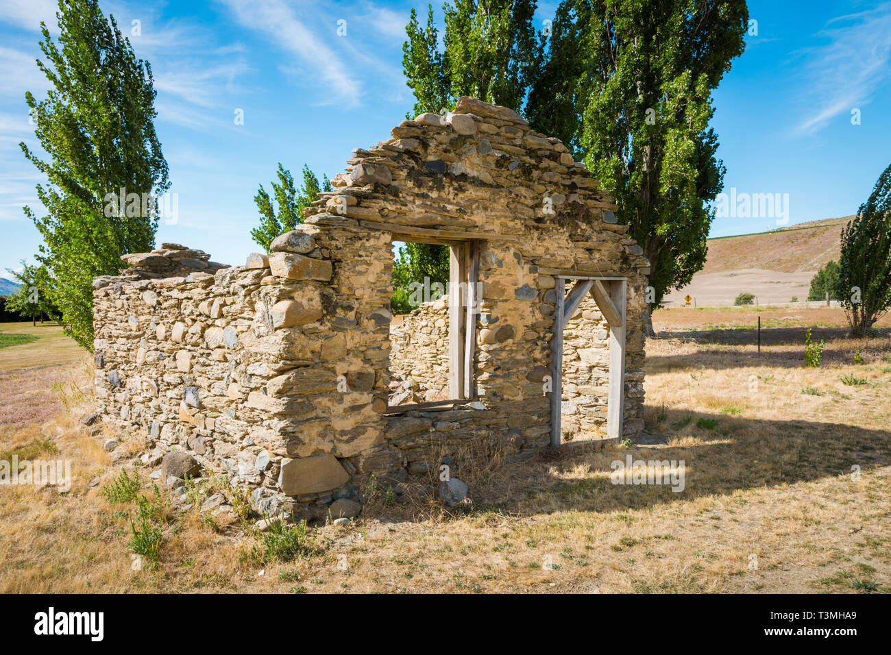 Ruines de l'ancienne boulangerie, mine d'or de Bendigo, Nouvelle-Zélande Banque D'Images