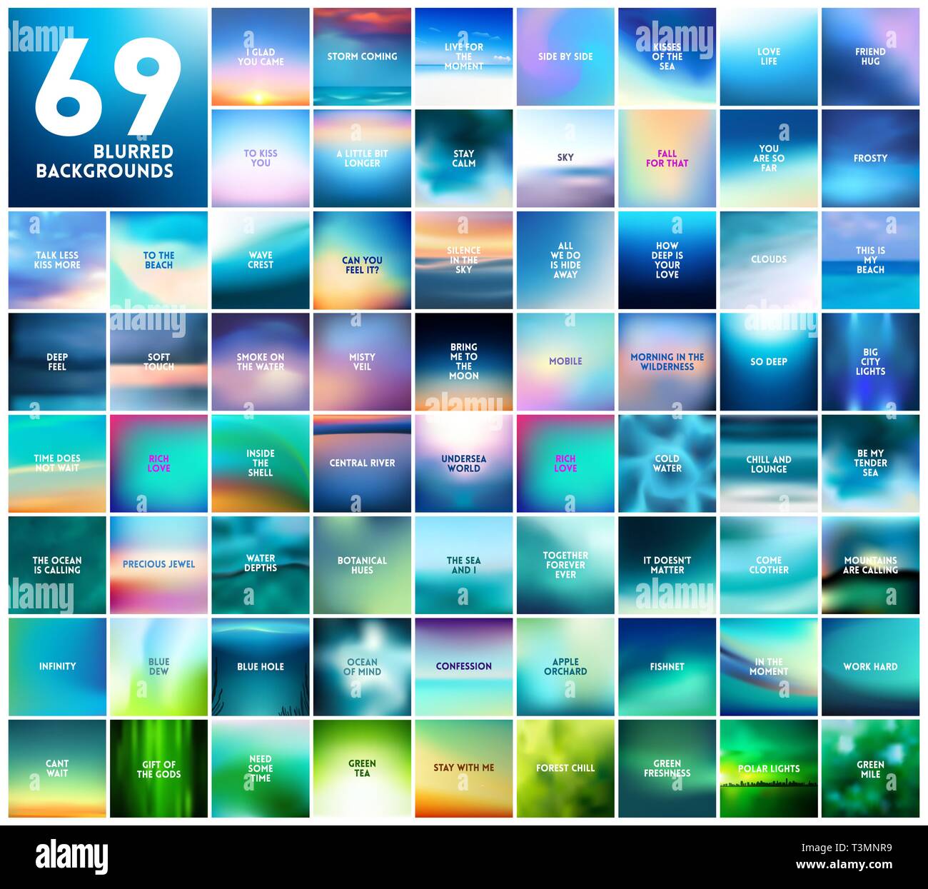 69 Abstract Blue Turquoise Et Vert Bon Vecteur Pour Origines Floues Avec Differentes Citations D Amour Image Vectorielle Stock Alamy