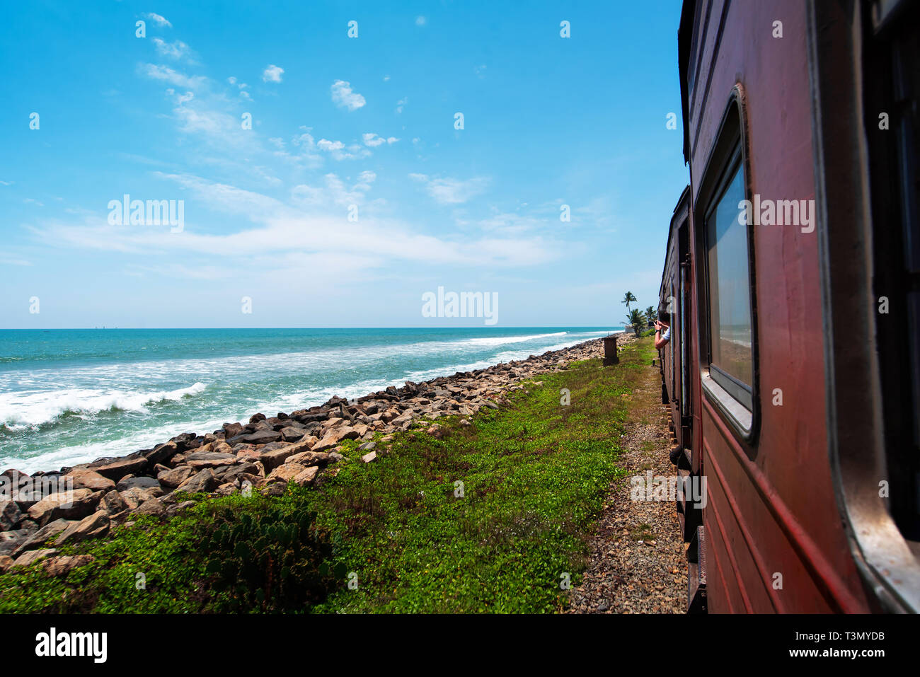 La vue panoramique du littoral au Sri Lanka Banque D'Images