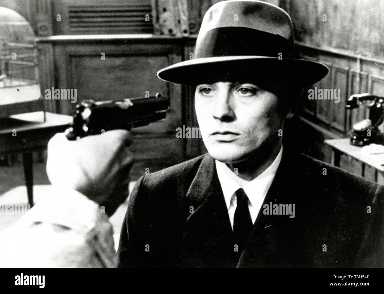 L'acteur français Alain Delon dans le film Le Samouraï, 1967 Banque D'Images