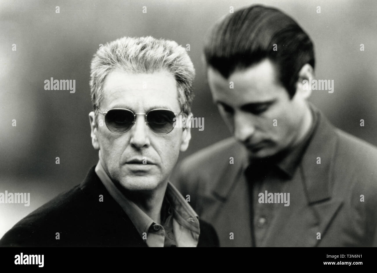 Al Pacino et Andy Garcia dans le film The Godfather Part III, 1990 Banque D'Images