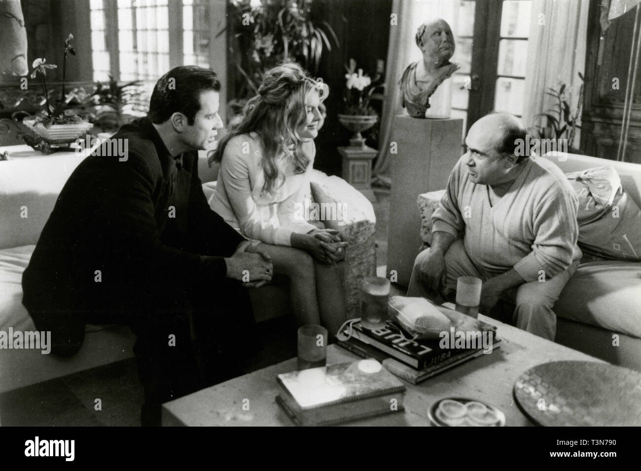 John Travolta, Danny DeVito, et dans le film Russo Renè Get Shorty, 1995 Banque D'Images