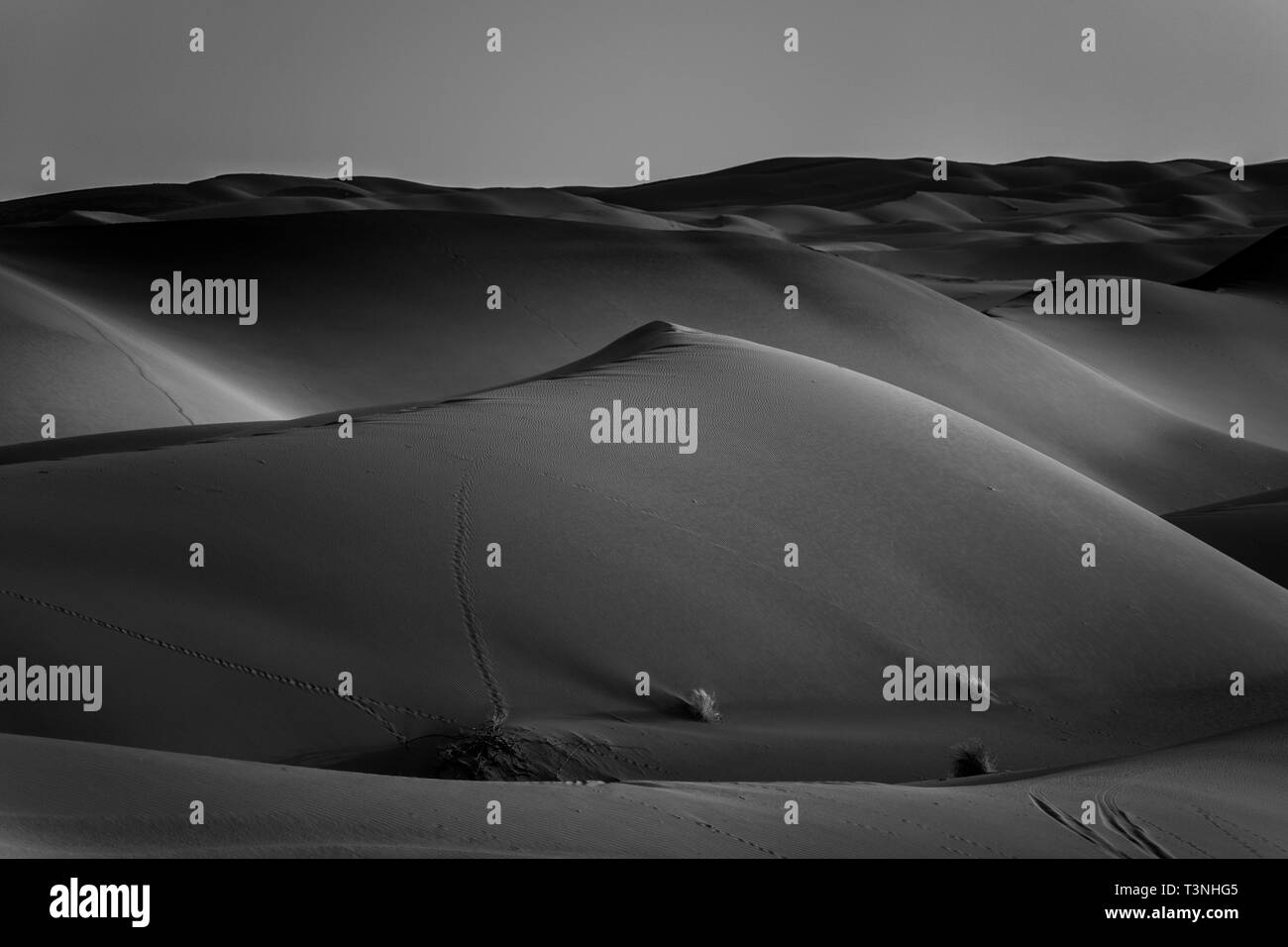 Collines de sable de désert maranjab, Kashan, Iran Banque D'Images