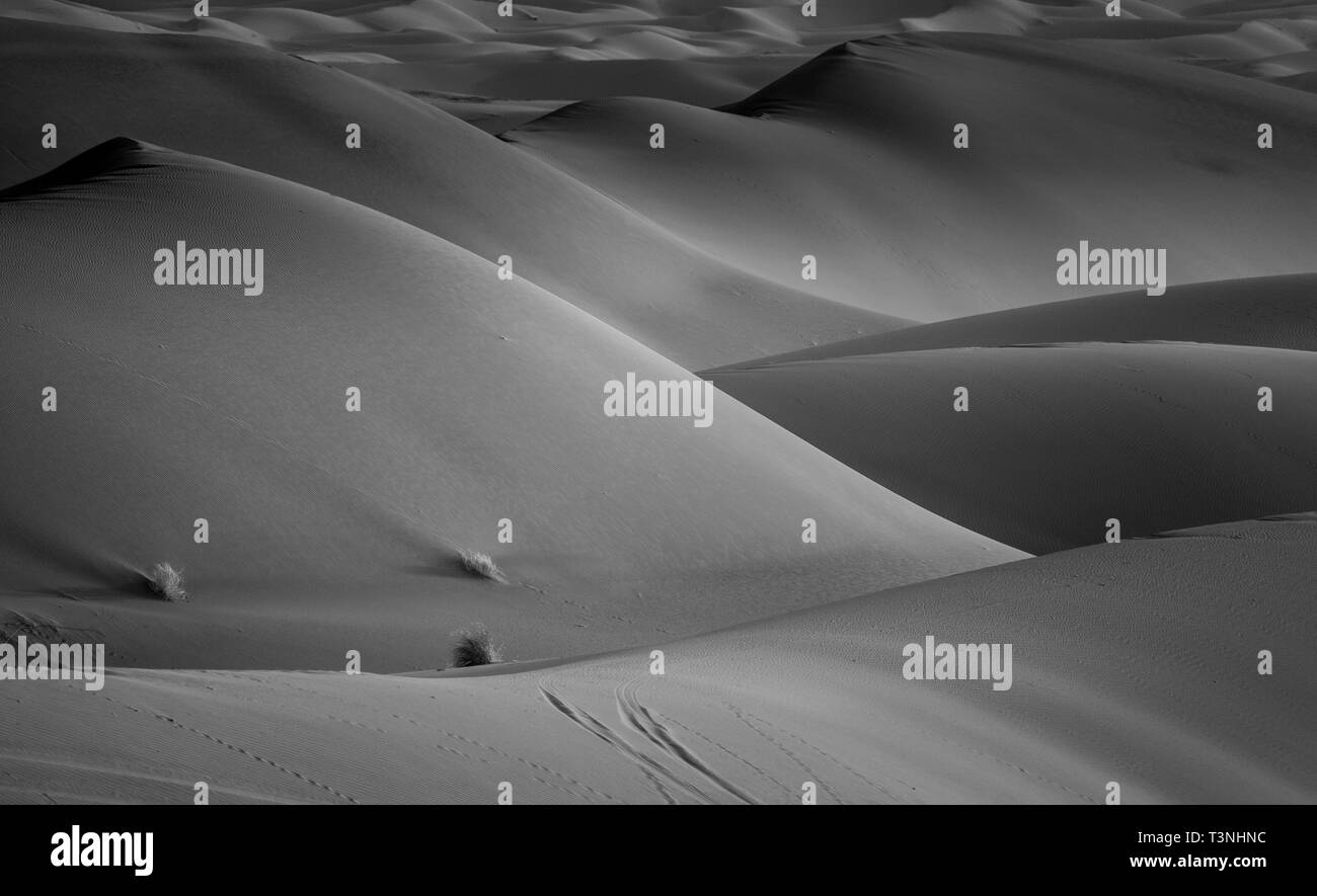 Collines de sable de désert maranjab, Kashan, Iran Banque D'Images