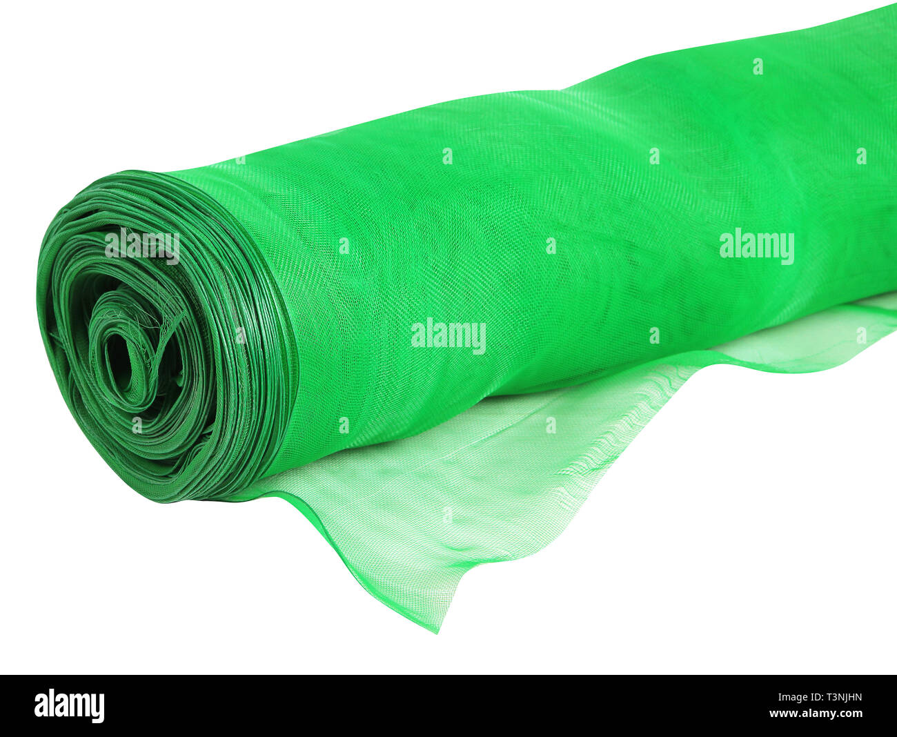 Rouleau de moustiquaire verte isolée sur blanc Photo Stock - Alamy