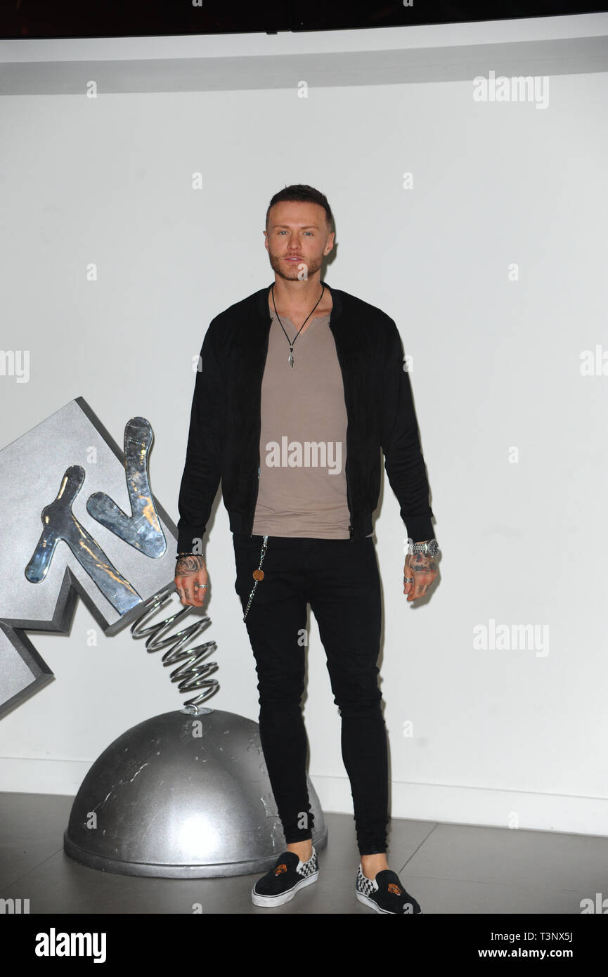 Kyle Christie vu pendant la distribution de la toute nouvelle série de MTV, le défi : La Guerre des mondes lancement presse au MTV de l'AC, de Camden à Londres. Banque D'Images