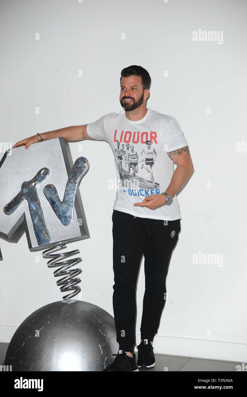 Johnny les bananes vu pendant le Cast de la nouvelle série de MTV, le défi : La Guerre des mondes lancement presse au MTV de l'AC, de Camden à Londres. Banque D'Images
