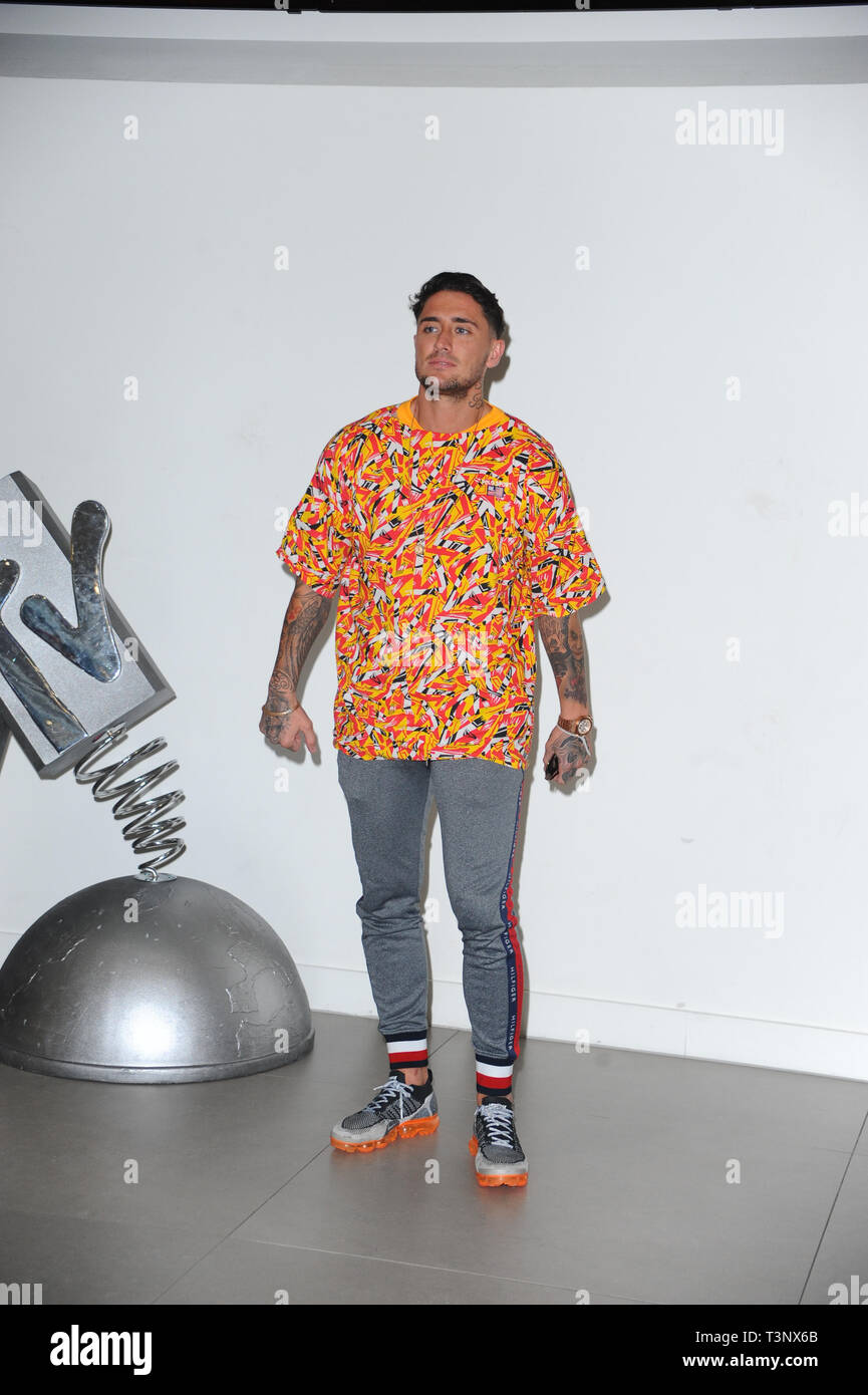 Stephen Porter vu pendant la distribution de la toute nouvelle série de MTV, le défi : La Guerre des mondes lancement presse au MTV de l'AC, de Camden à Londres. Banque D'Images