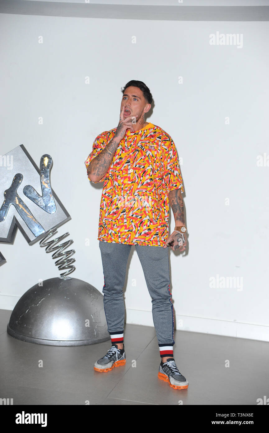 Stephen Porter vu pendant la distribution de la toute nouvelle série de MTV, le défi : La Guerre des mondes lancement presse au MTV de l'AC, de Camden à Londres. Banque D'Images