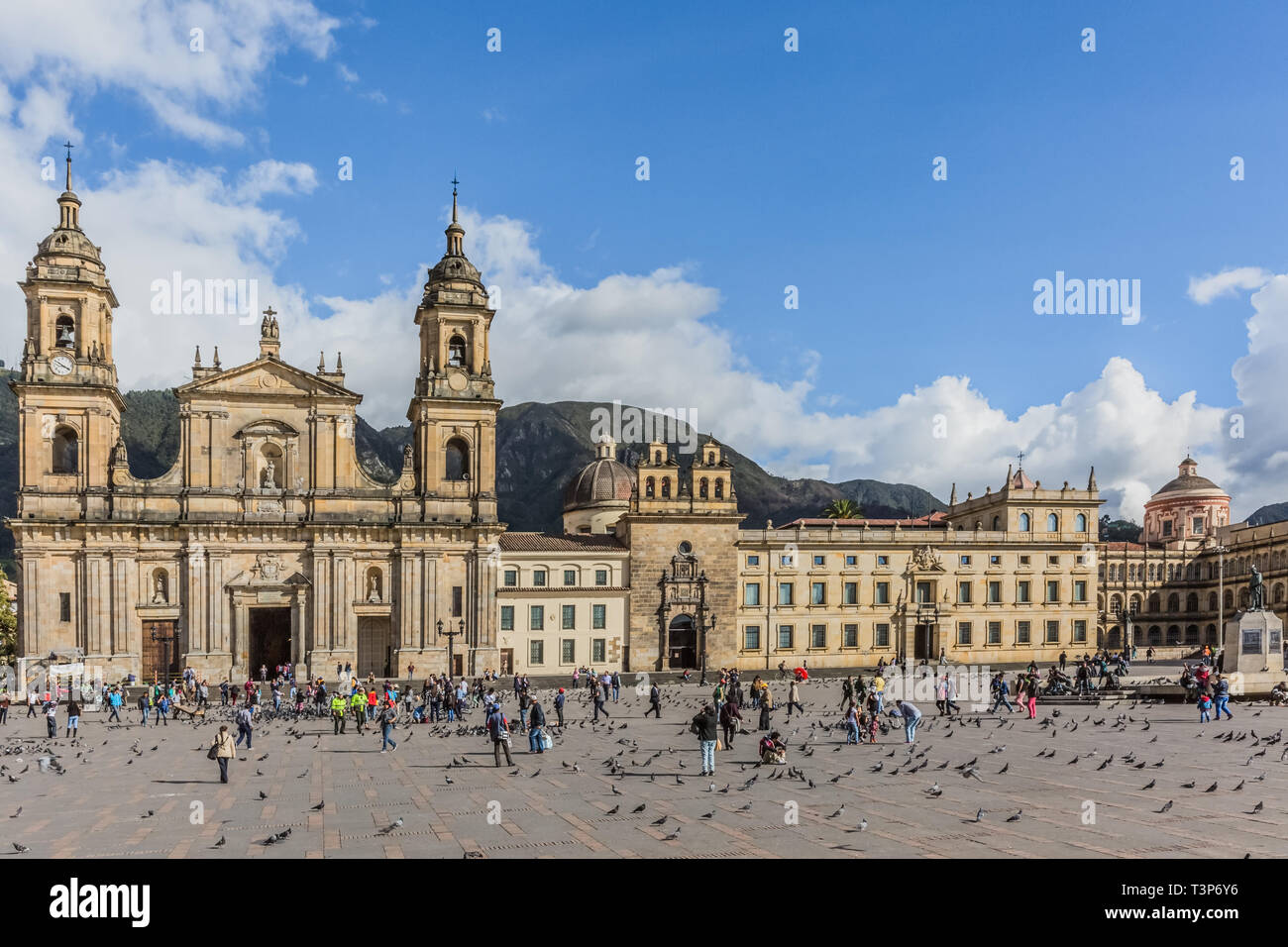 Bogota, Colombie - Le 4 février 2017 Bolivar : plaza de La Candelaria Bogota, capitale de la Colombie en Amérique du Sud Banque D'Images