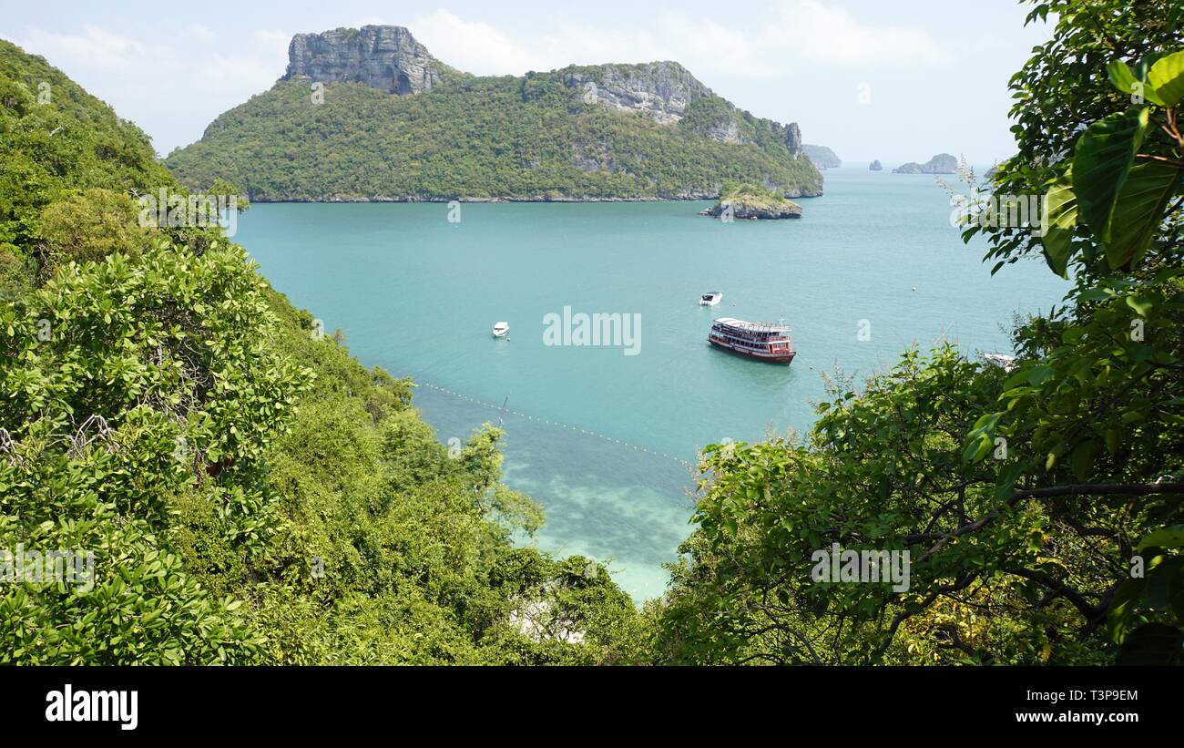 Tropical Beach sur l'île de Koh Mae Kok en Thaïlande Banque D'Images