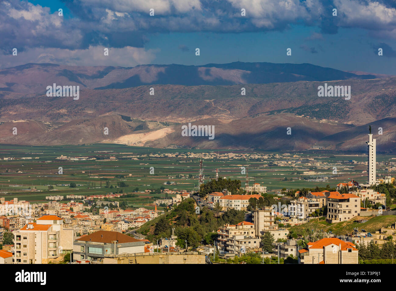 Zahlé skyline cityscape in Beeka valley Liban Moyen Orient Banque D'Images