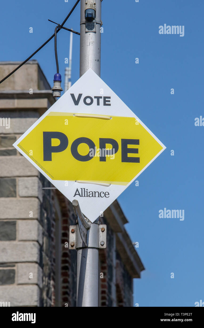 L'élection en 2019 du conseil d'Alliance Northern Ireland Council élections. Banque D'Images