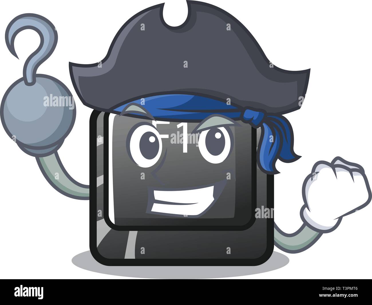 Bouton Pirate f10 Dans la Mascot forme Illustration de Vecteur