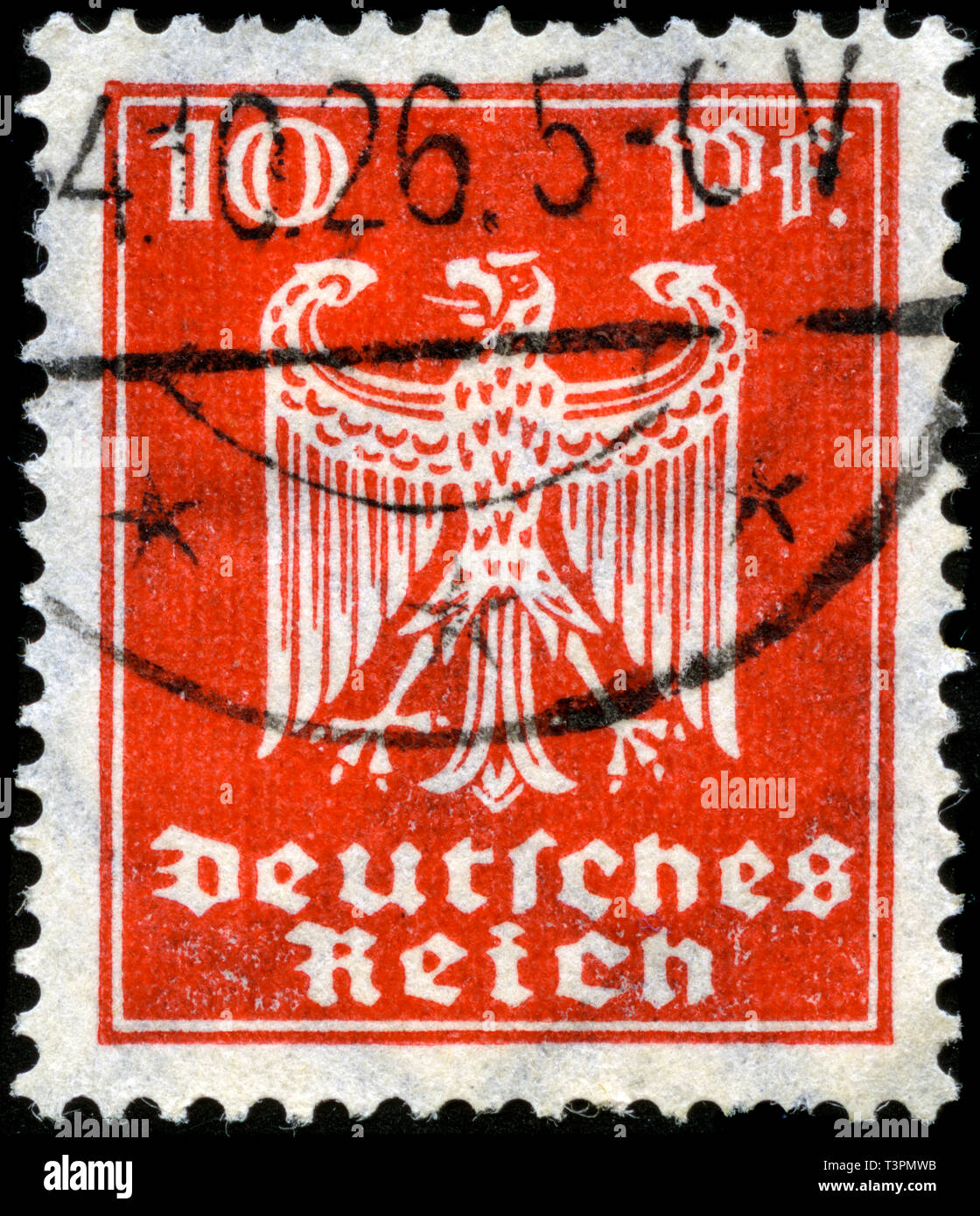 Timbre-poste de l'allemand dans le domaine 7v Vous y trouverez série émise en 1924 Banque D'Images