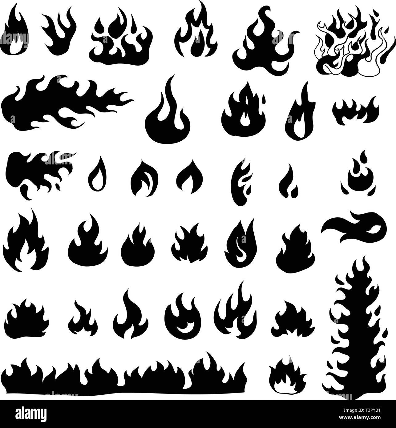 L'icône de la flamme de feu. Vector illustration Image Vectorielle
