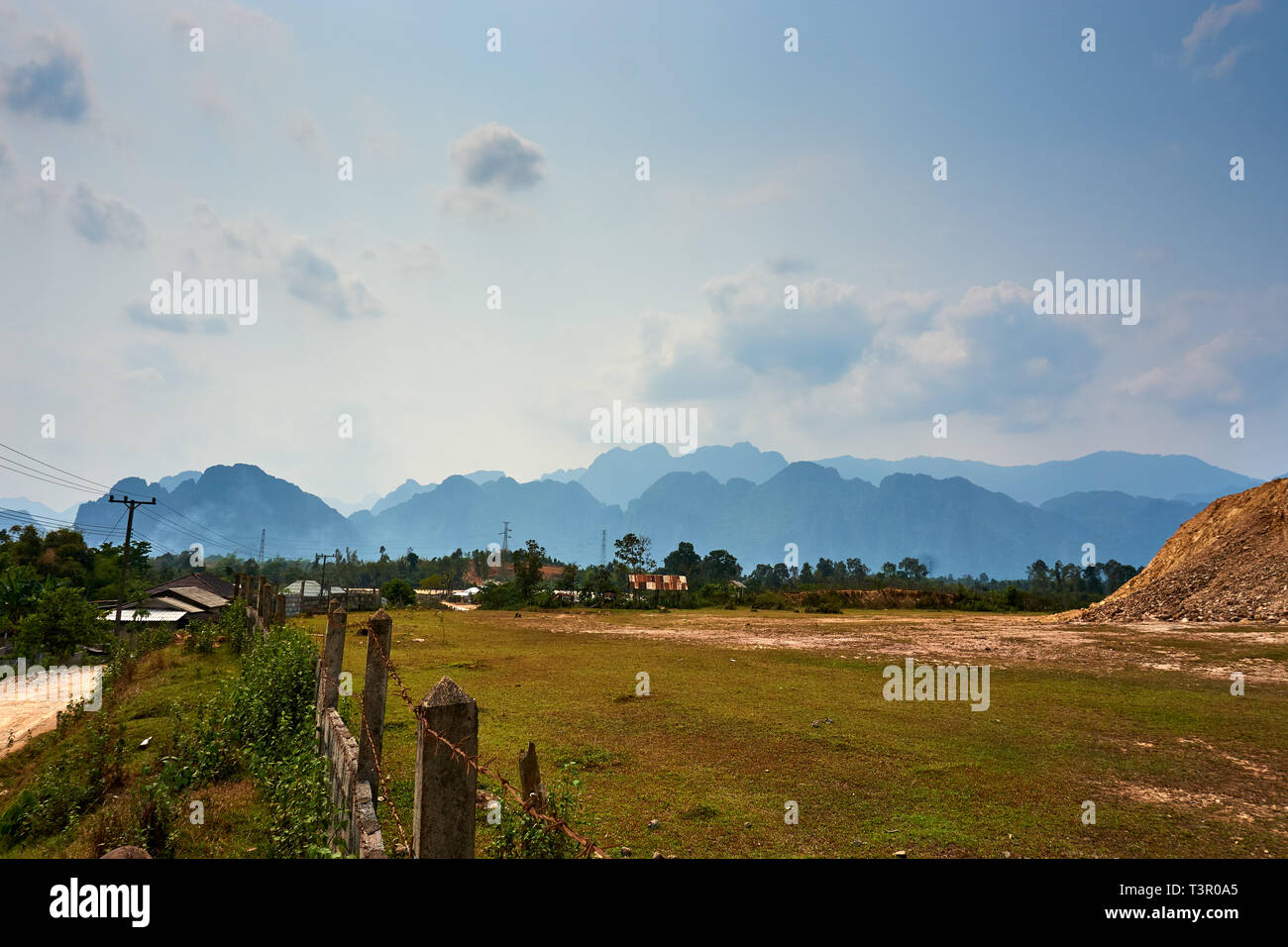 De beaux paysages à Vang Vieng , Loas Banque D'Images