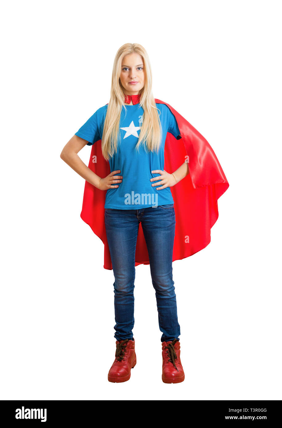 Fille super héros Banque D'Images