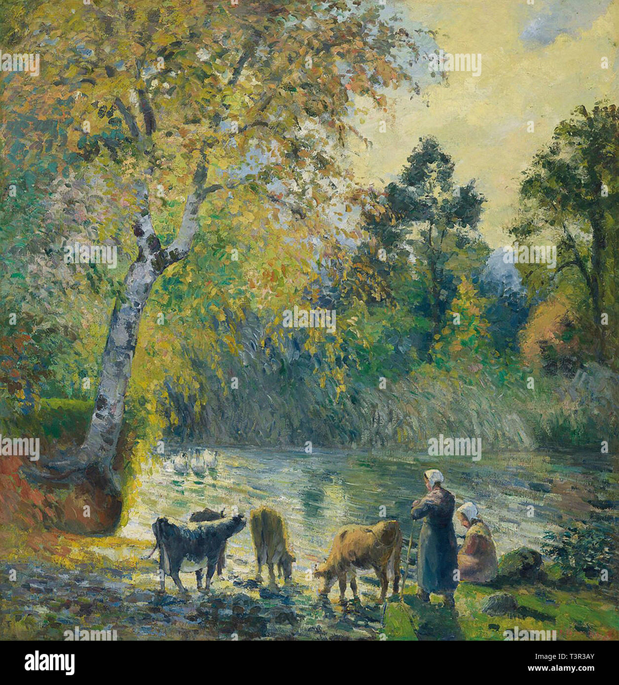 Camille PISSARRO (1830 - 1903) l'étang à Montfoucault