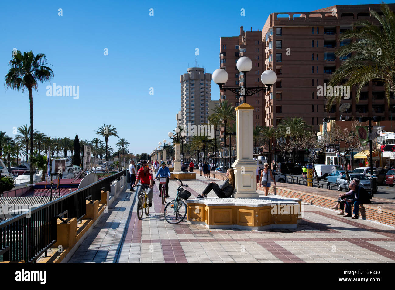 La Promenade de Fuengirola, Malaga, Espagne Banque D'Images