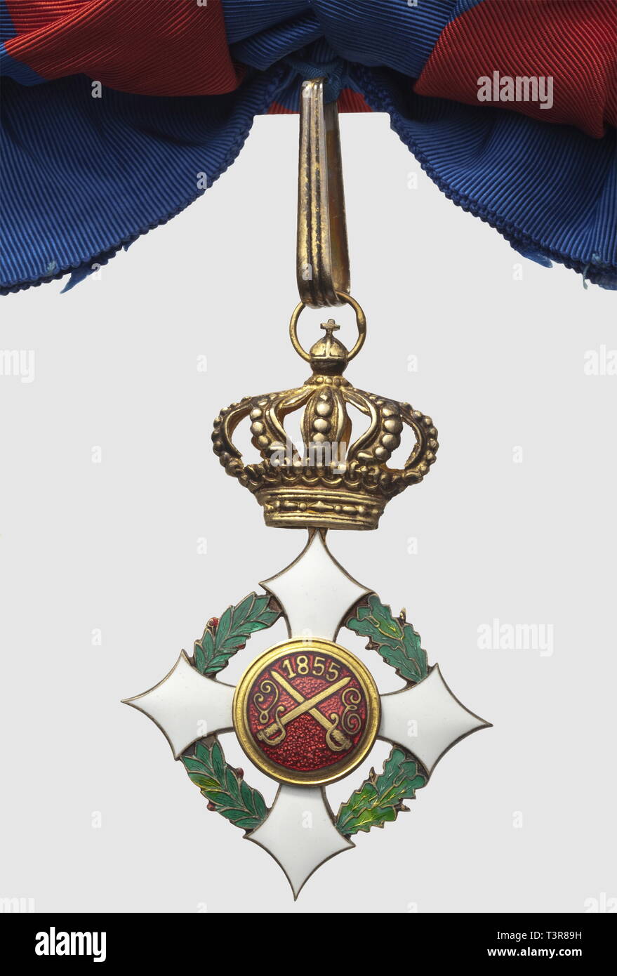 Ordre du Mérite Militaire de Savoie, 2ème modèle (1855), bijou de grand Croix en vermeil, avec l'écharpe. Créé à l'origine par le roi de Sardaigne, Victor Emmanuel 1er, le 14 ao-t 1815, he modifié le 28 septembre 1855 par le roi Victor Emmanuel II. La République italienne le 5b et le modifia also en 1947, Additional-Rights Clearance-Info-Not-Available- Banque D'Images