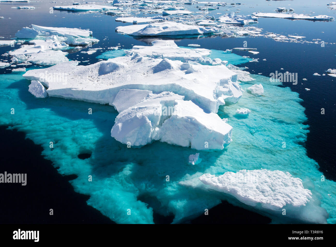 La glace de mer dans l'Antarctique Sound, mer de Weddell, l'Antarctique. Banque D'Images