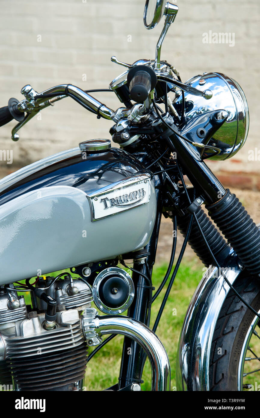 1970 Triumph Tiger 650cm³ Twin motorcycle. Moto classique britannique Banque D'Images