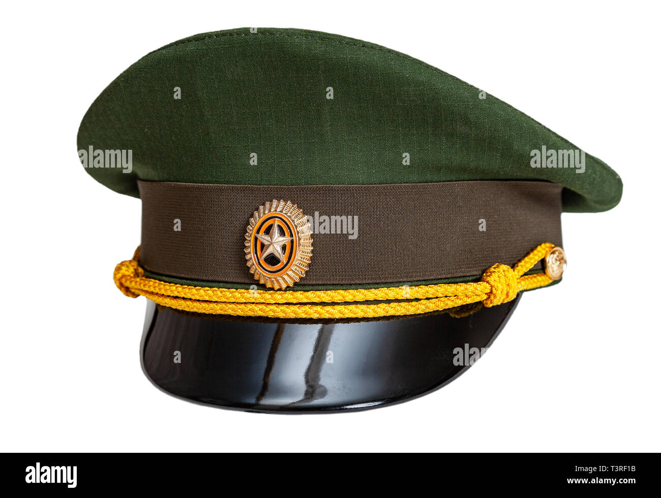 Les uniformes de l'officier de l'armée russe isolé sur fond blanc Banque D'Images