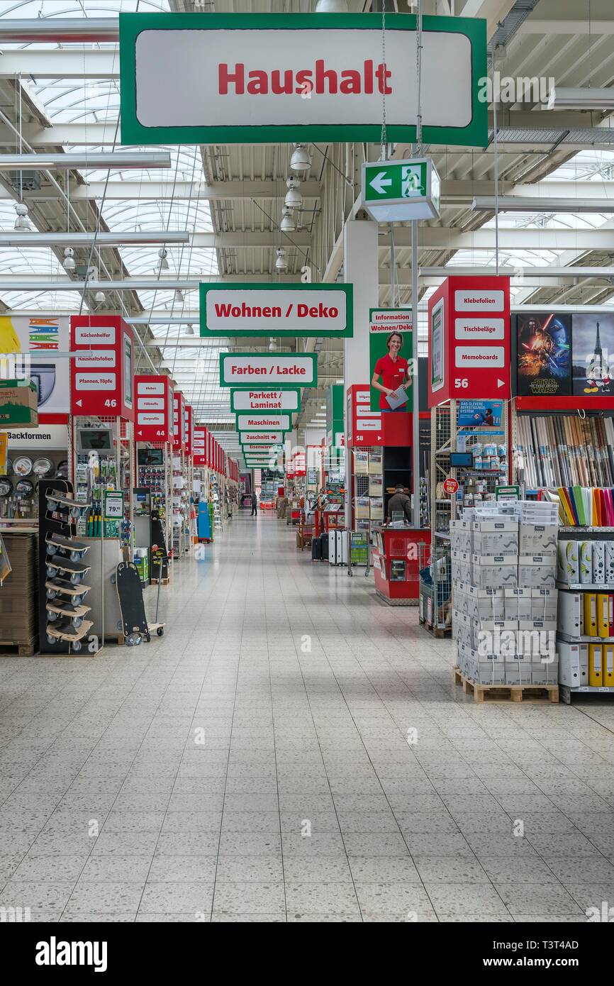 Magasin de bricolage, Munich, Haute-Bavière, Bavière, Allemagne Banque D'Images