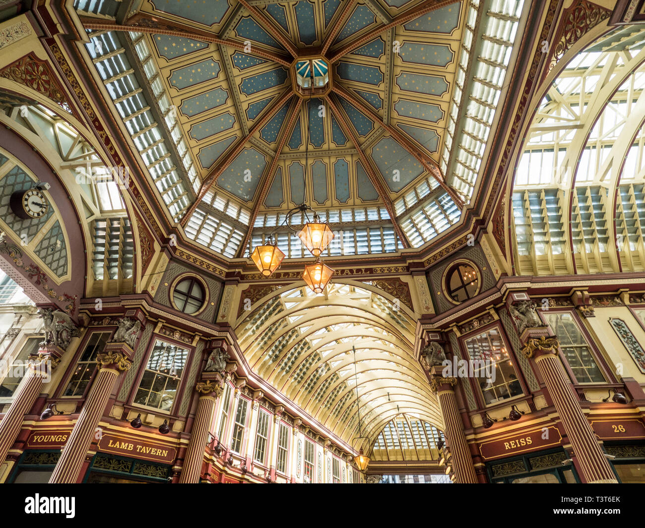 Leadenhall Market, un marché couvert, à Londres, en Angleterre. Banque D'Images