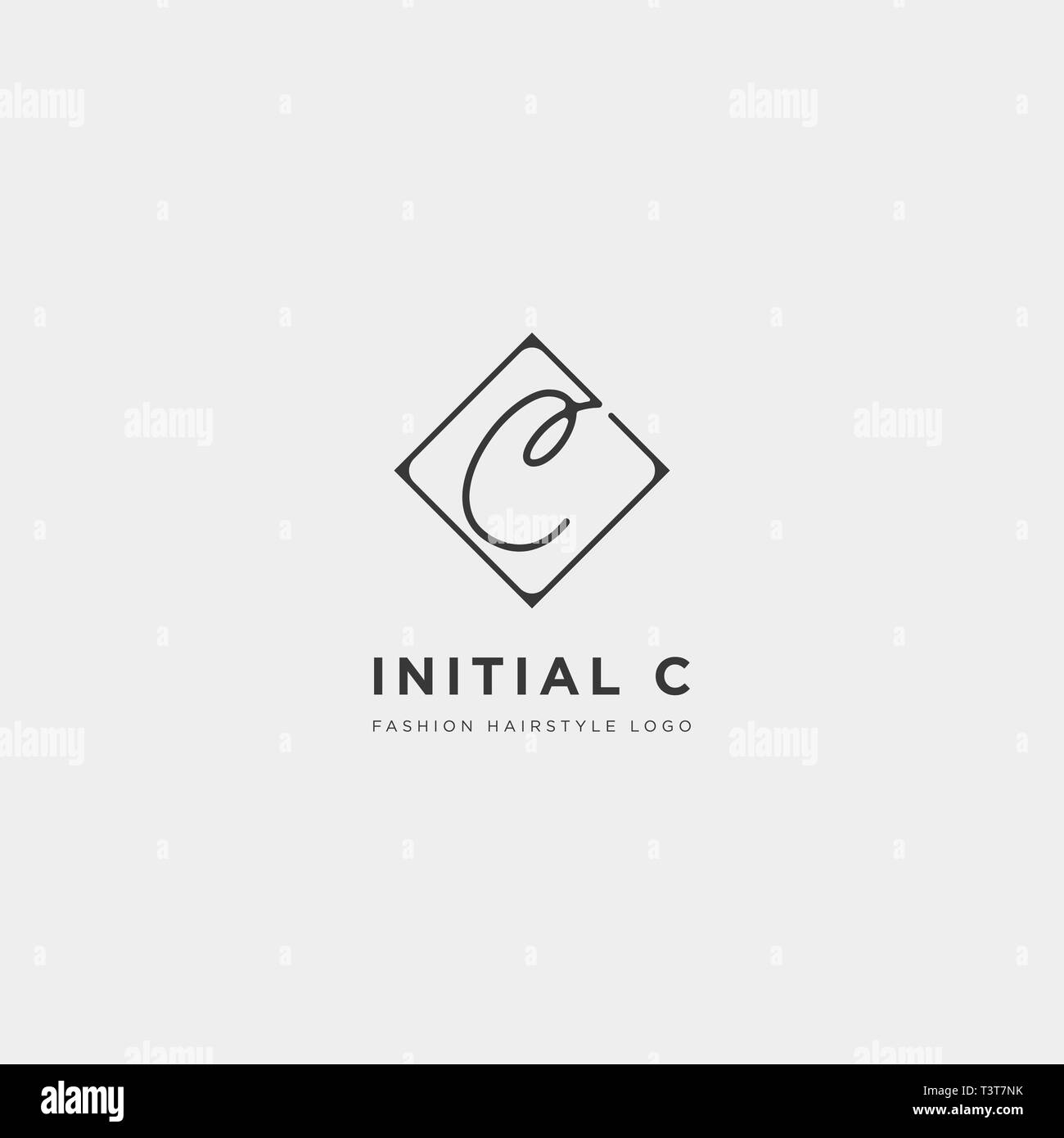 Vector prime C Logo en couleur or. Belle conception de logo pour entreprise de luxe de marque de mode - vector Illustration de Vecteur