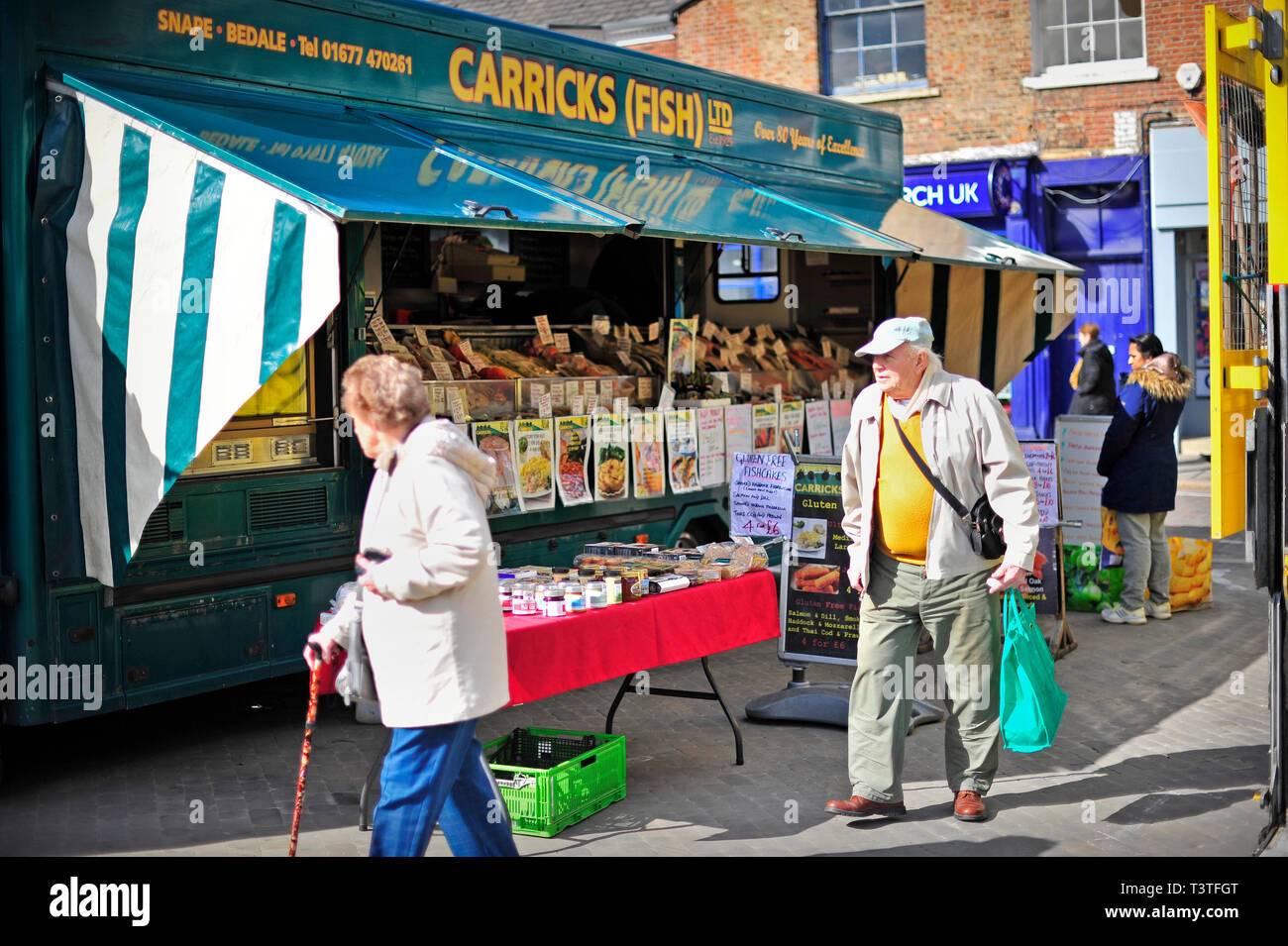 Marché de Ripon au nord Yorkshire Angleterre UK Banque D'Images