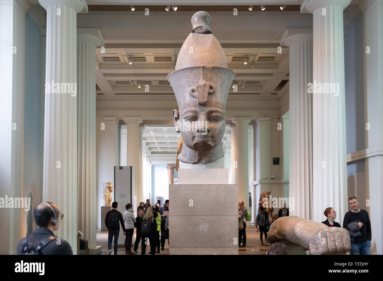 Statue de granit égyptien, le British Museum, Banque D'Images