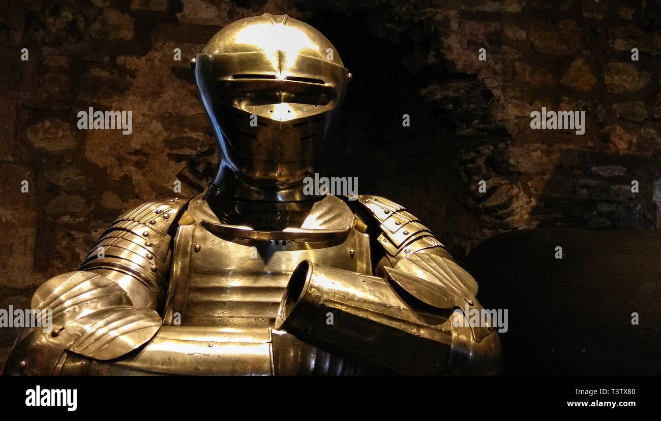 Armure de protection adapté, guerrier médiéval Banque D'Images