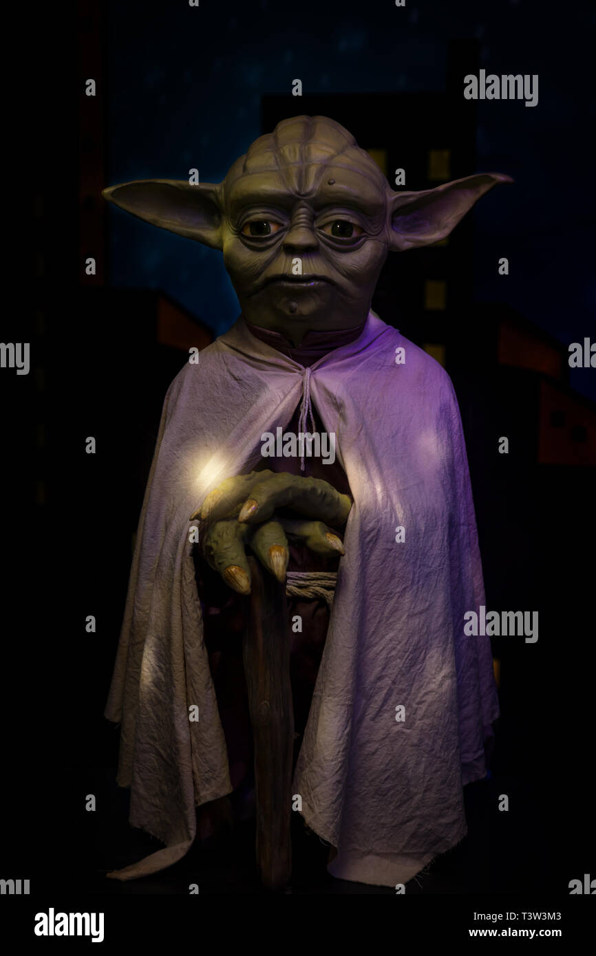 Foz do Iguazu, Brésil - 22 novembre 2017 : Le Grand Maître Yoda dans le waxworks museum à Foz do Iguazu / Brésil. Banque D'Images