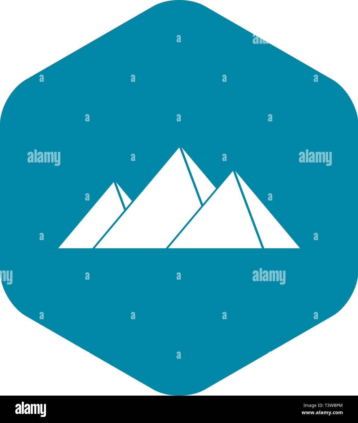 Pyramides de Gizeh, l'icône de style simple. Illustration de Vecteur