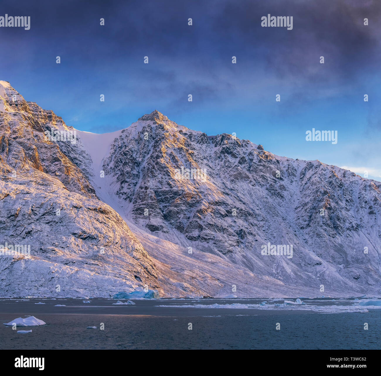 Les icebergs, Scoresbysund, Groenland Banque D'Images