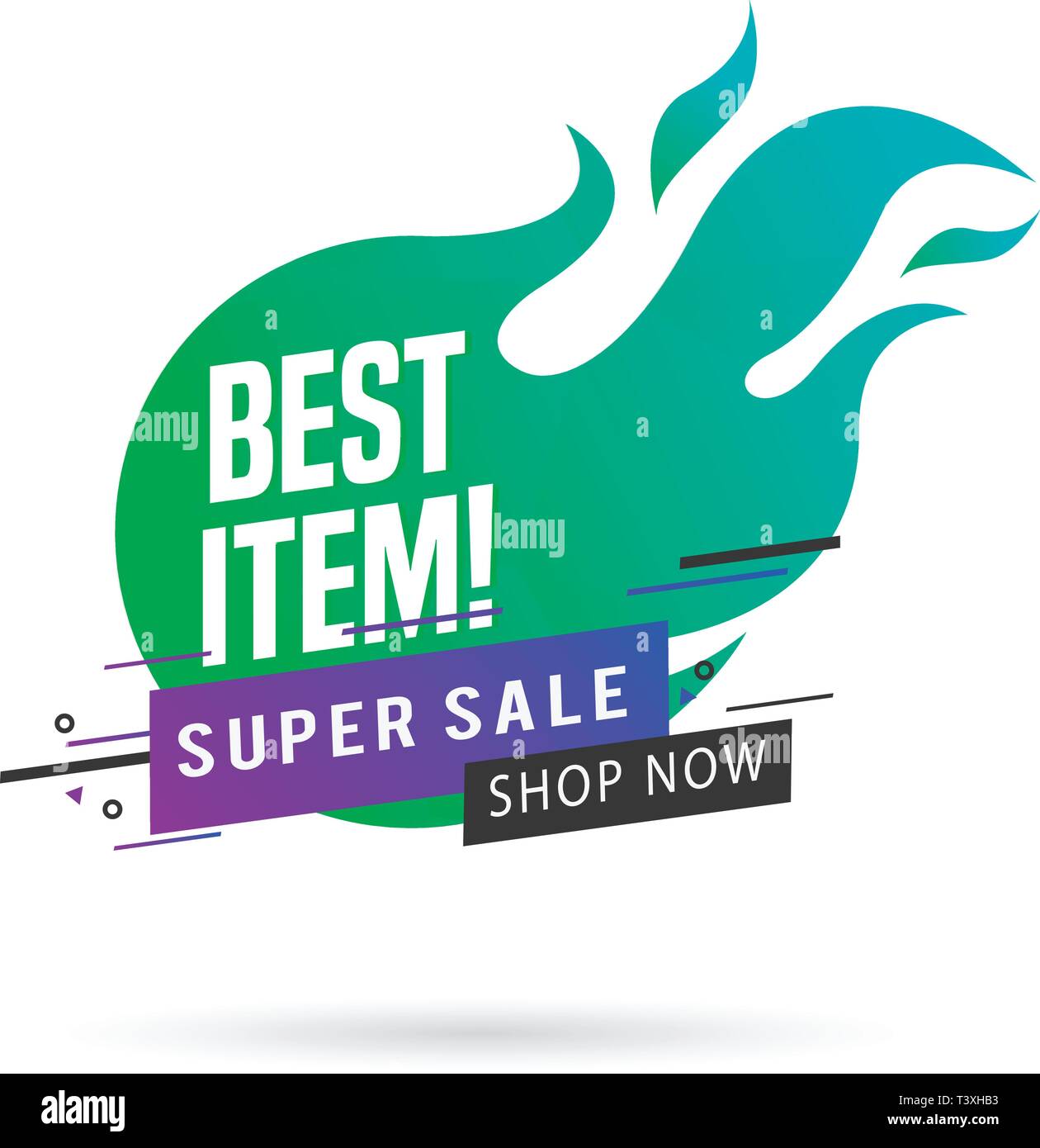 Article chaud moderne, offre, étiquettes Hot Deal Illustration de Vecteur