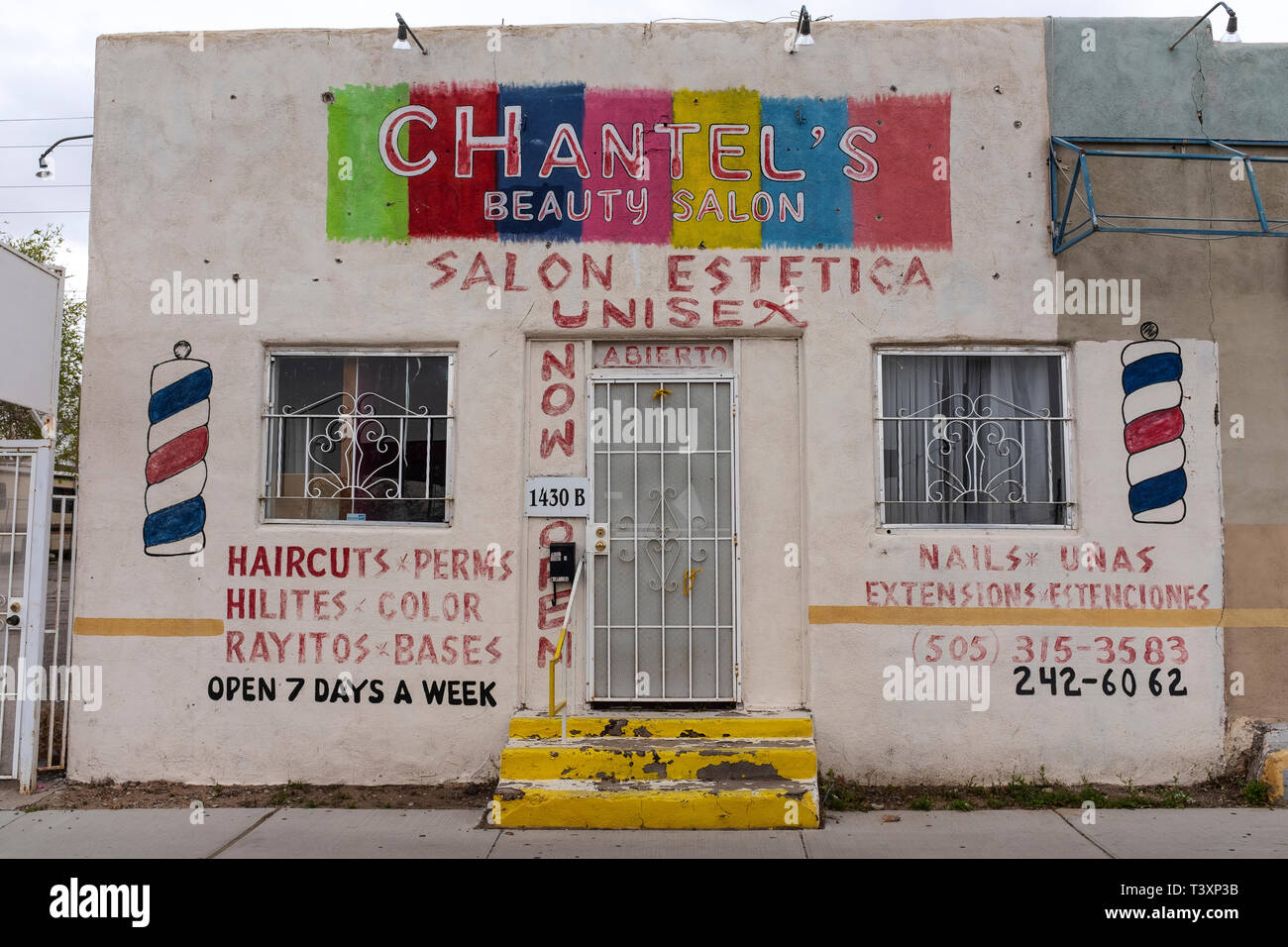 Le salon de beauté "Chantel' Banque D'Images