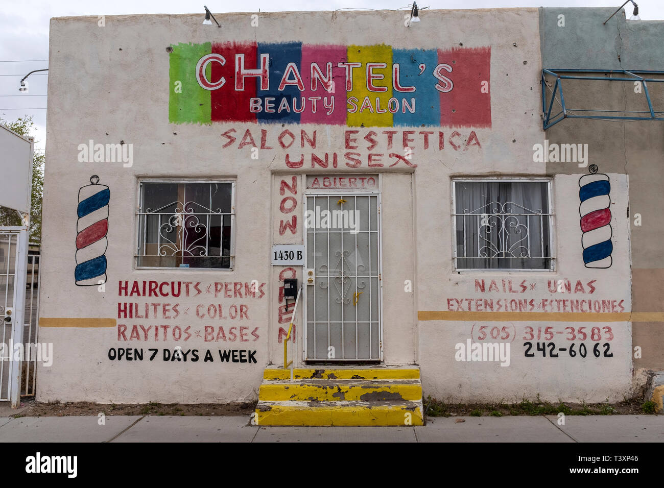 Le salon de beauté "Chantel' Banque D'Images
