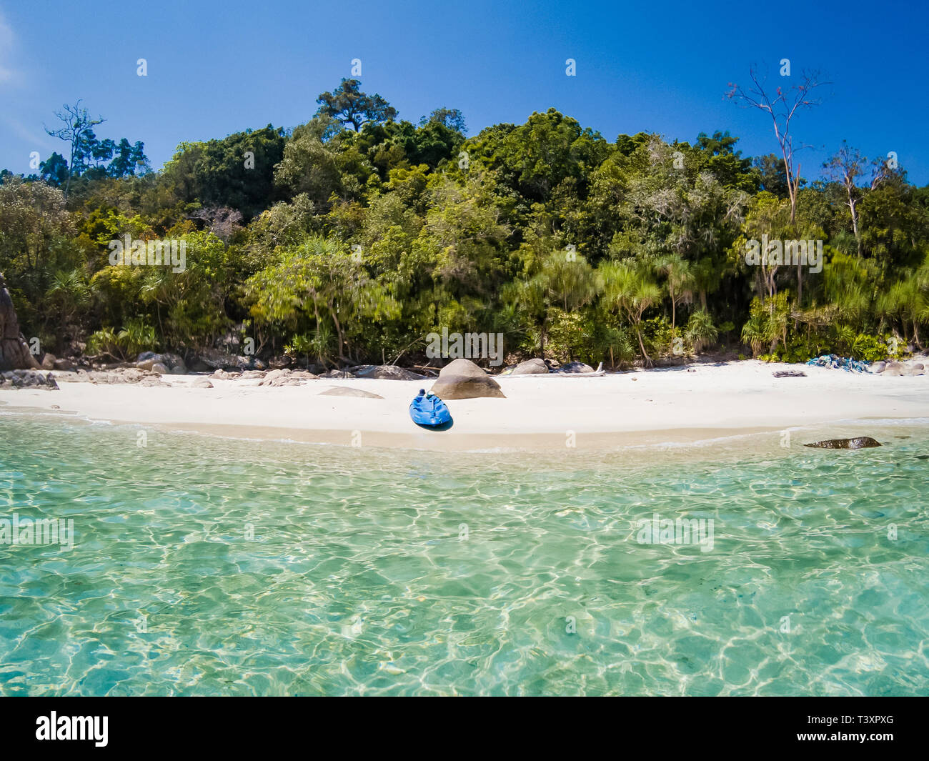 Split sous-vue de tropical beach Banque D'Images