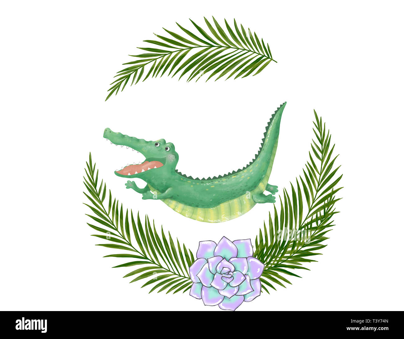 Joyeux Anniversaire Carte Avec Croc Mignon Dandy Aquarelle Animal Mignon Bebe Carte De Vœux Boho Fleurs Et Bouquets Joyeux Anniversaire Ensemble Aquarelle G Photo Stock Alamy