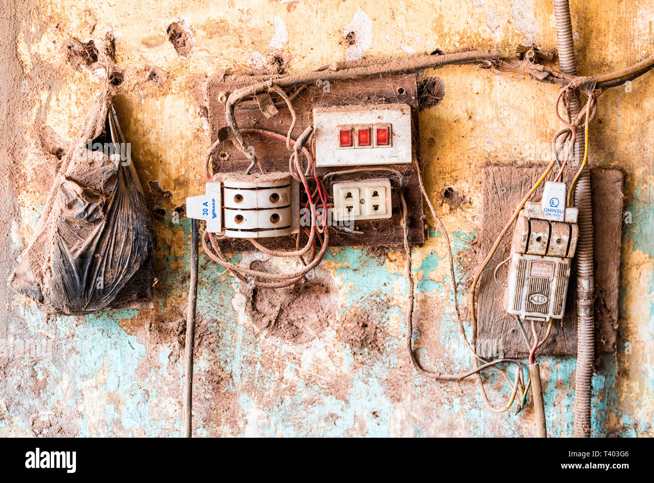 Vieux électriques, Hung Yen Province, Vietnam Banque D'Images