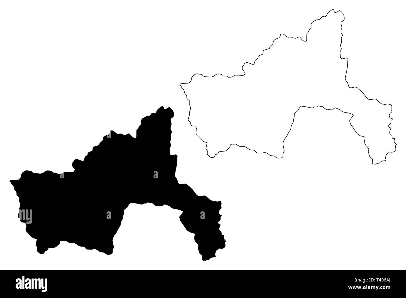 La province de Parwan (République islamique d'Afghanistan, les provinces de l'Afghanistan) map vector illustration gribouillage, croquis Parvan site Illustration de Vecteur