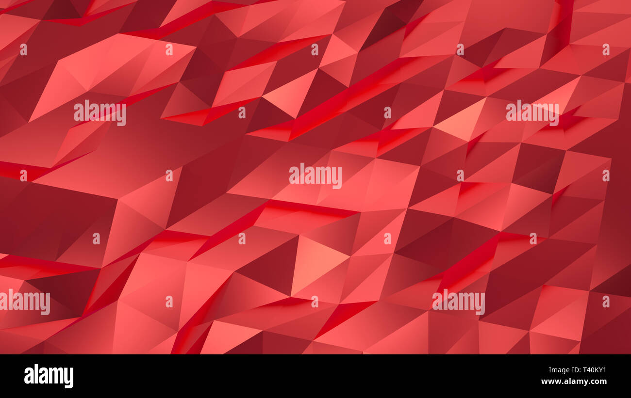 Polygone triangle arrière-plan de formes. Deco 3D'or géométrique. Le rendu 3D. Banque D'Images